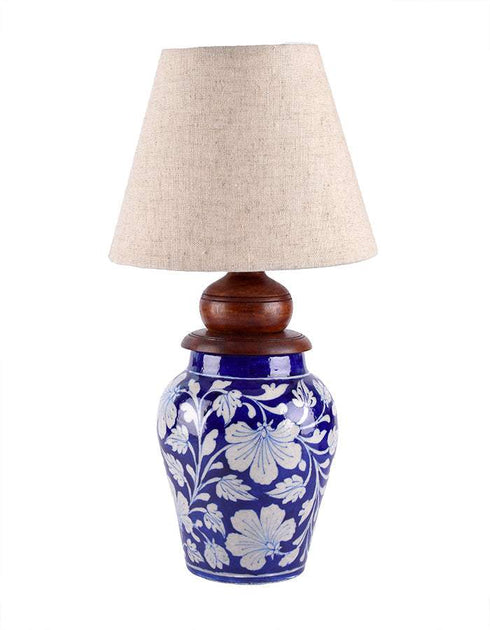 Blue Pottery Handiya Lamp (Without Lampshade)